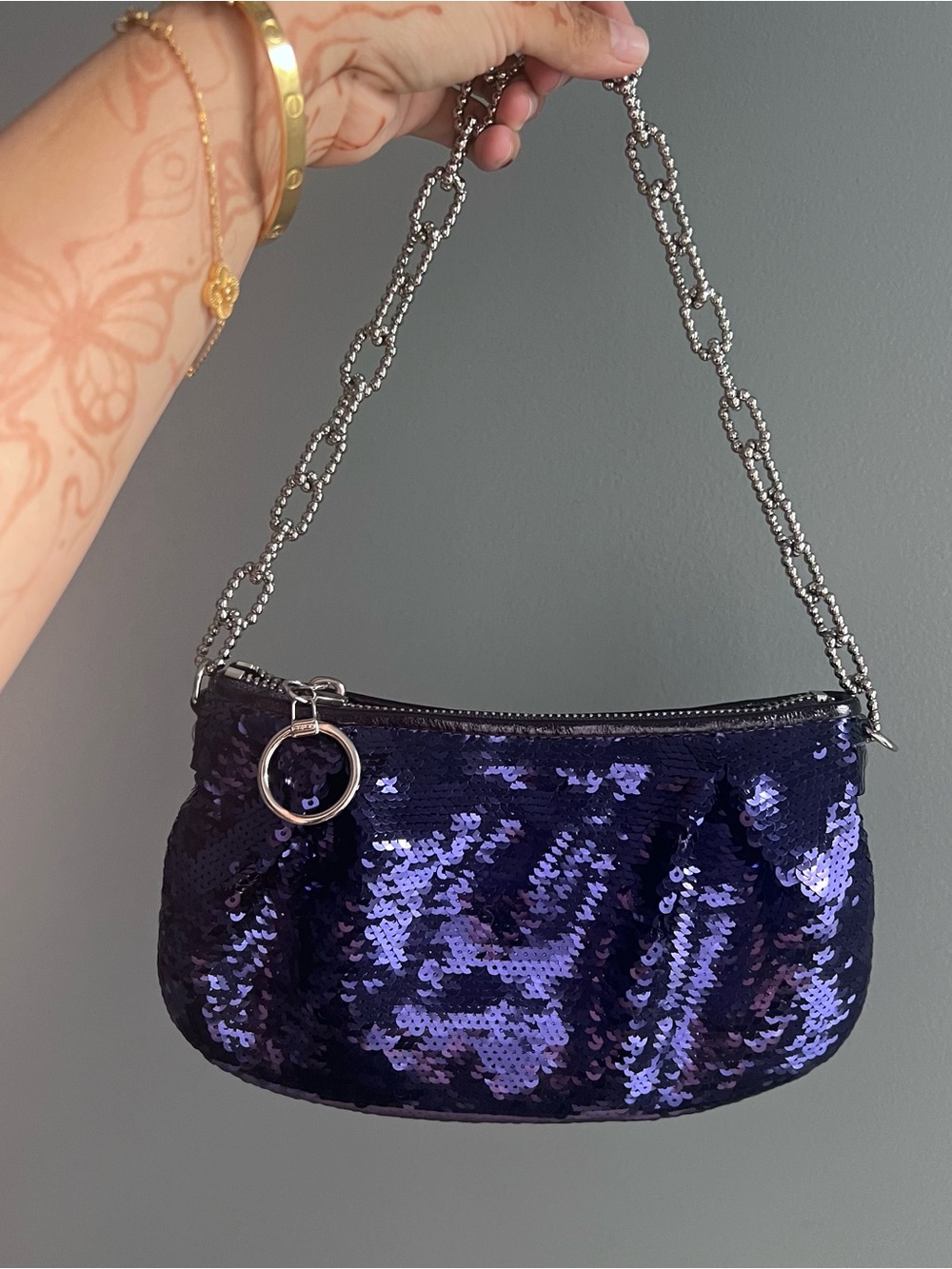 Coach Poppy Sequin Chain Limited Edition Demi Bag